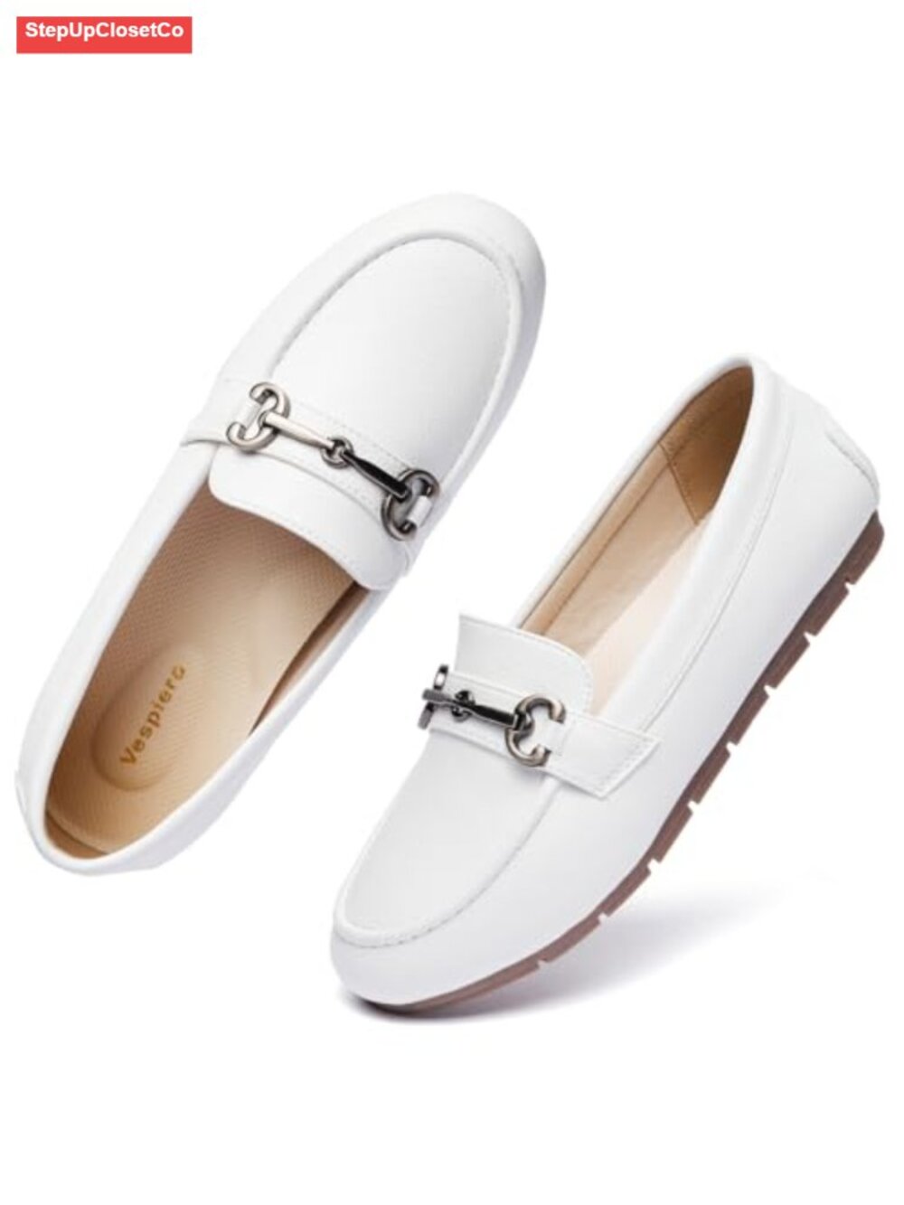 Women's Loafers Faux Leather Slip On Flats Comfortable Dressy Office Walking